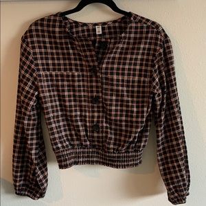 BP plaid crop blouse!